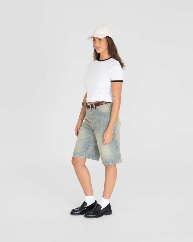 Jorts Light Blue Vintage Wash